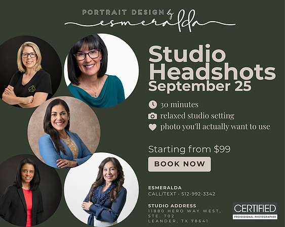 Brown and Beige Modern Studio Headshots Facebook Ad (3)