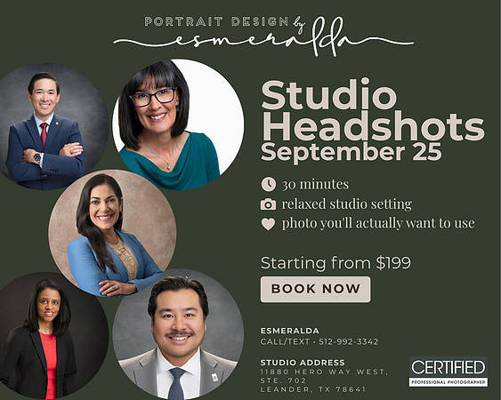 2026 Headshot update Portrait Design by Esmeralda