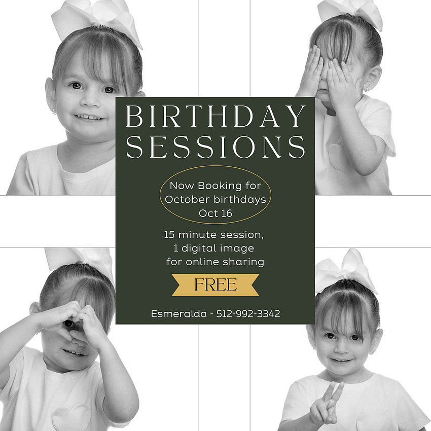 2026 COMPLIMENTARY Birthday sessions