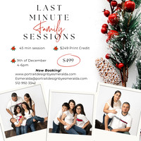 2023 Family Last Minute Holiday Sessions Portrait Design by Esmeralda