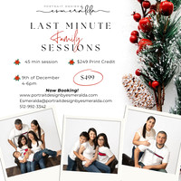 2023 Family Last Minute Holiday Sessions Portrait Design by Esmeralda